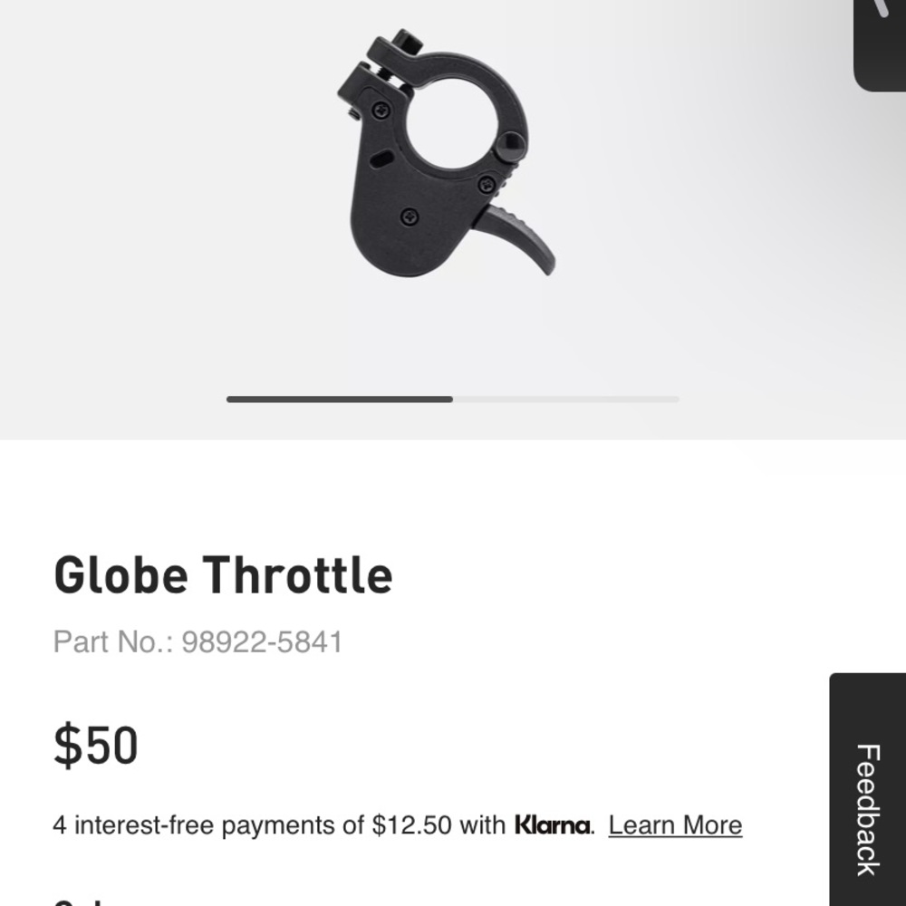 Globe throttle specialized for bicycle